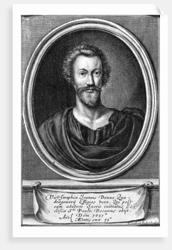 John Donne, c.1633 by Pierre Lombard or Lombart