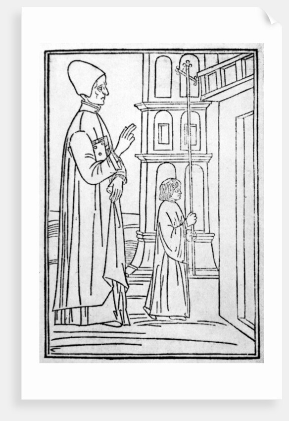 Lorenzo Giustiniani, frontispiece to 'Doctrina della Vita Monastica', 1494 by Italian School