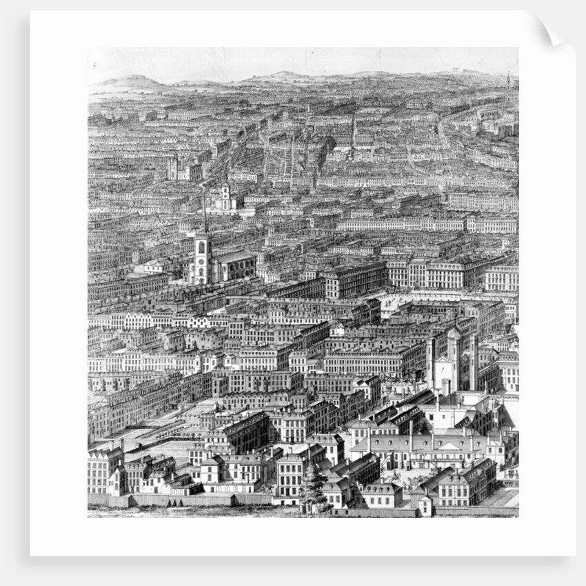 A prospect of the City of London, 1710 by Johannes Kip