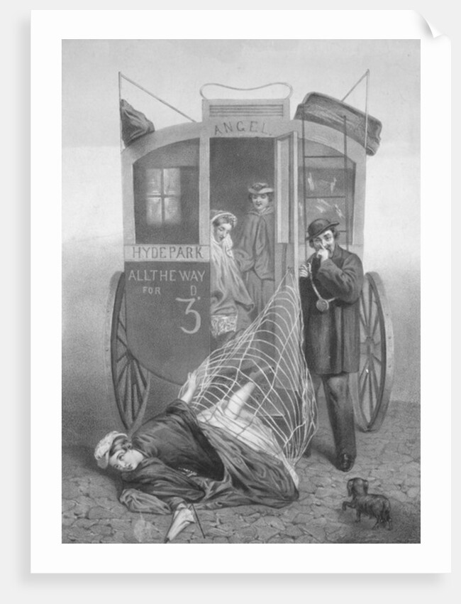 Perils of the Crinoline, 1850-70 by English School