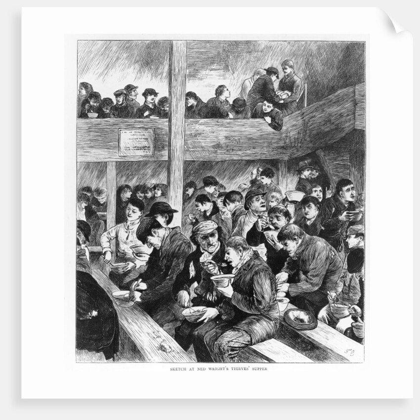 Ned Wright's Thieves' Supper, published in 'The Graphic' illustrated newspaper Saturday, February 26, 1870 by English School