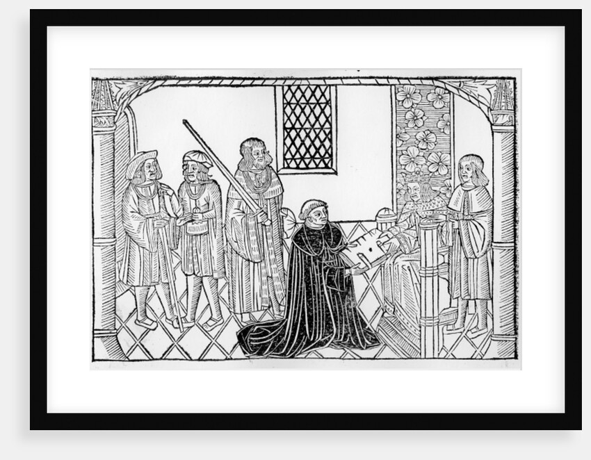 Earl Rivers presents his book to Edward IV by English School