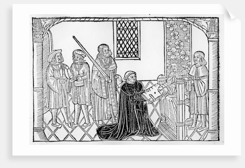 Earl Rivers presents his book to Edward IV by English School