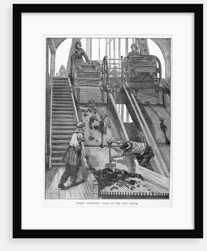 Women Screening Coals at the Pit's Mouth, image from 'The Wonderland of Work' by Clara L. Mateaux, published 1884 by Cassell & co., New York by American School