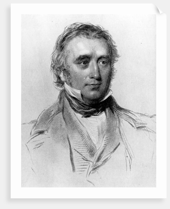 Thomas Babington Macaulay, at the age of 49. engraved by William Holl, c.1850s by George Richmond