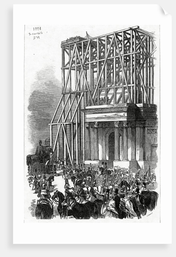 Arrival of the Wellington Statue at the Arch by Ebenezer Landells