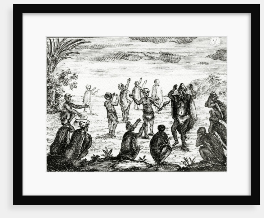 The Hottentots Worship the Moon by English School