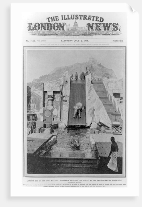 Jumbo's Joy in the Hot Weather, cover of 'The Illustrated London News', July 4th 1908 by English Photographer