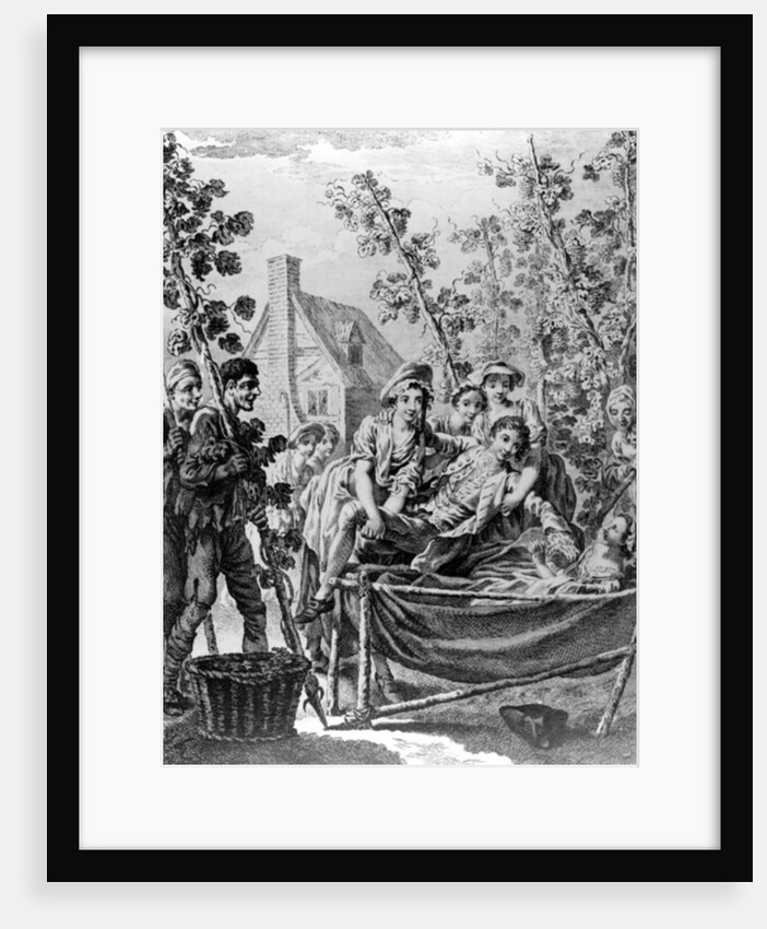 Hop Garden, an illustration to 'Poems on Several Occasions' by Christopher Smart, engraved by Charles Grignion, 1752 by Francis Hayman