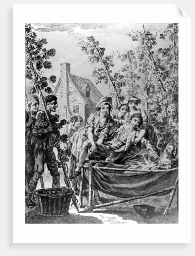 Hop Garden, an illustration to 'Poems on Several Occasions' by Christopher Smart, engraved by Charles Grignion, 1752 by Francis Hayman