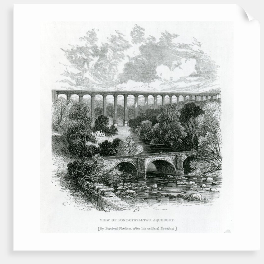 A View of the Pont-Cysylltau Aqueduct, 1861 by English School
