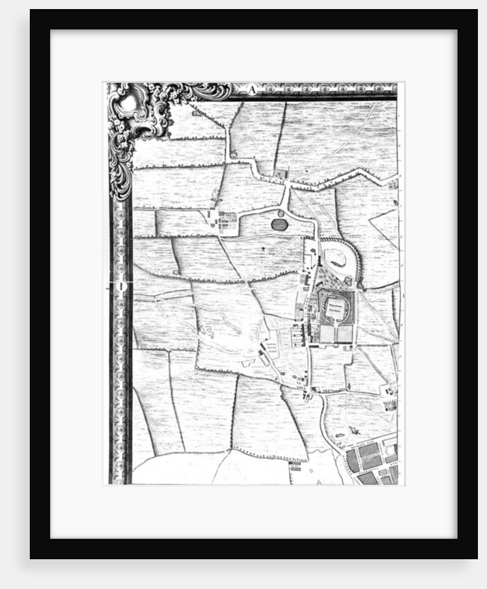 A Map of Marylebone, London, 1746 by John Rocque