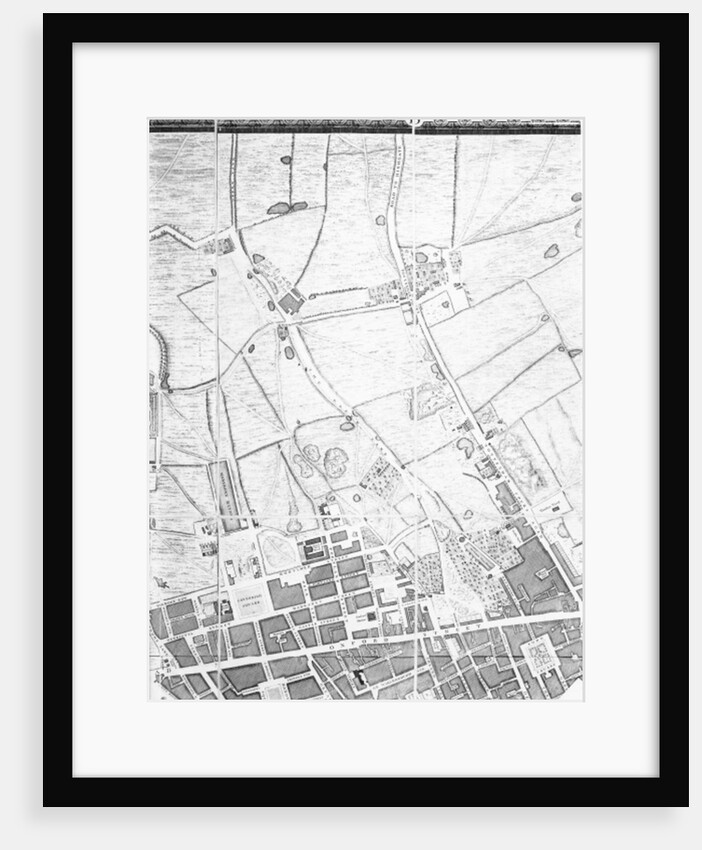 A Map of the West End and Soho, London, 1746 by John Rocque