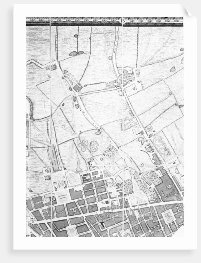 A Map of the West End and Soho, London, 1746 by John Rocque