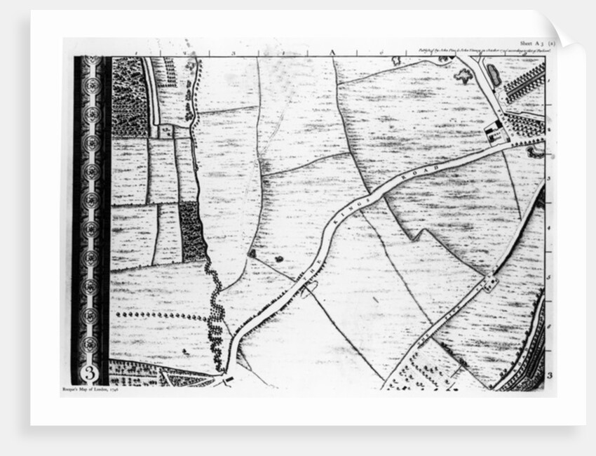 A Map of The King's Road, London, 1746 by John Rocque