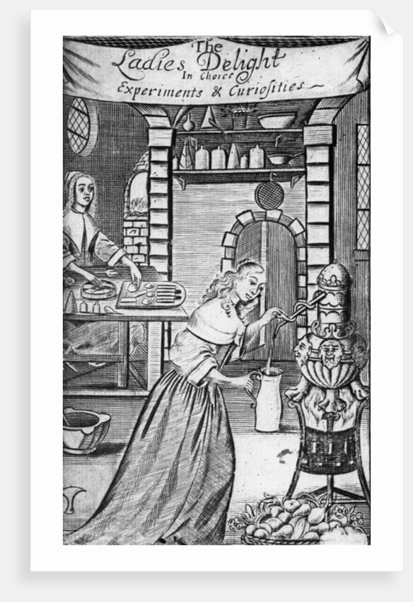 Illustration from 'The Ladies Delight in choice experiments & curiosities' by Hannah Woolley, 1672 by English School