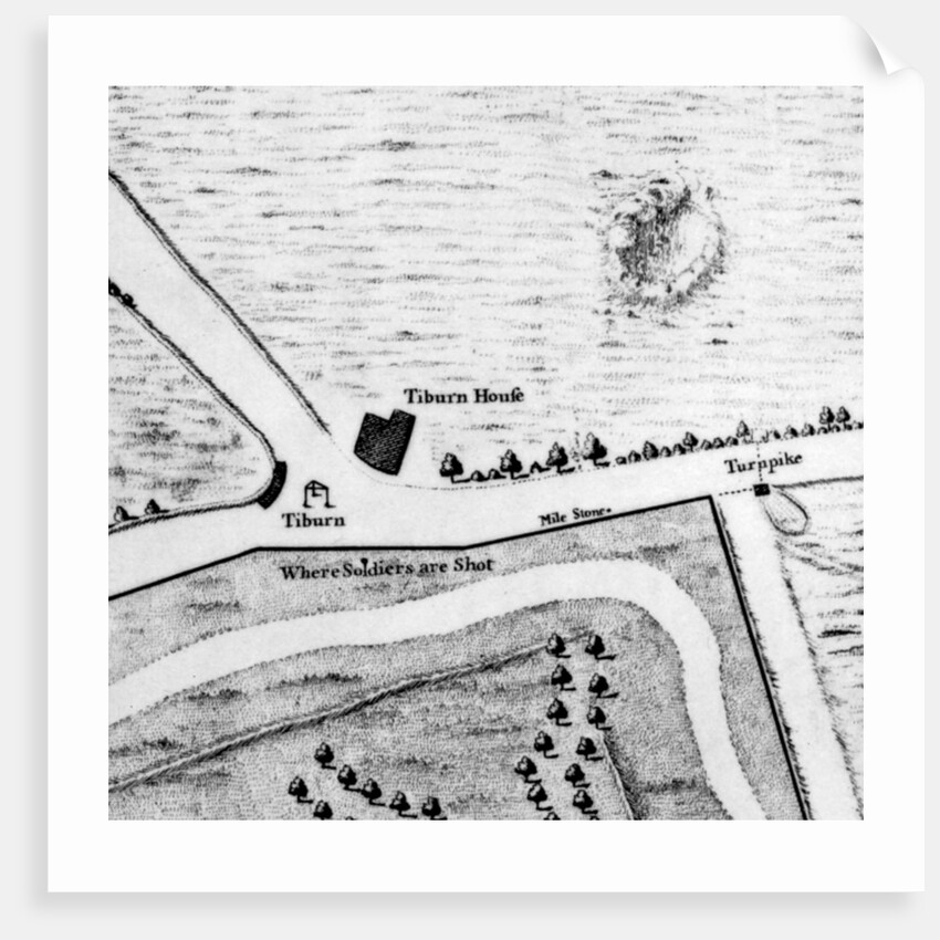 A Map of Tyburn, 1746 by John Rocque