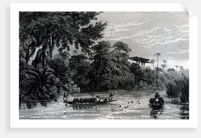 Canoes on the Niger River by English School