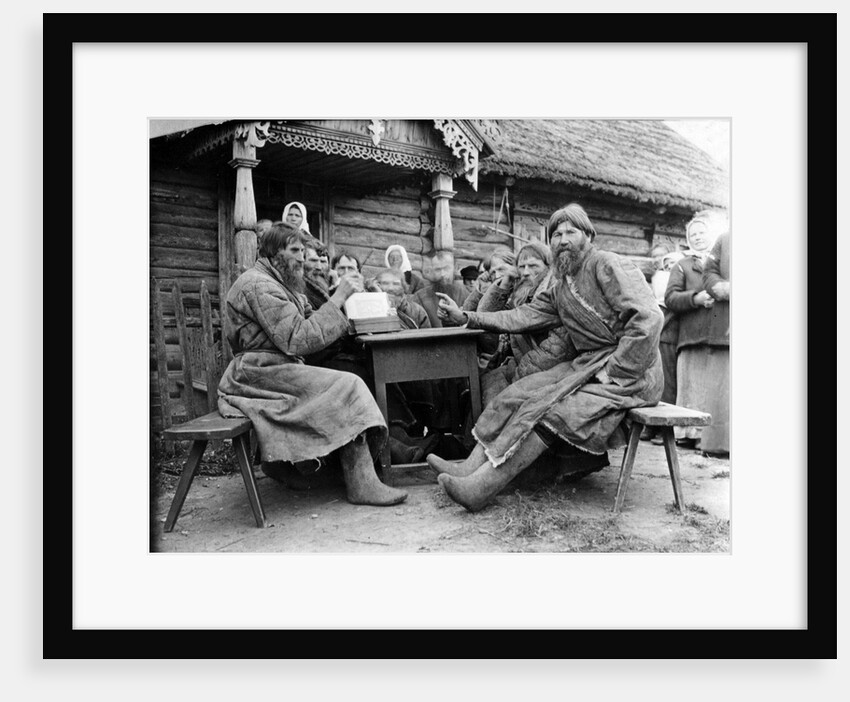 Meeting of Russian Peasant Elders in a Mirskoi Skhod by Russian Photographer