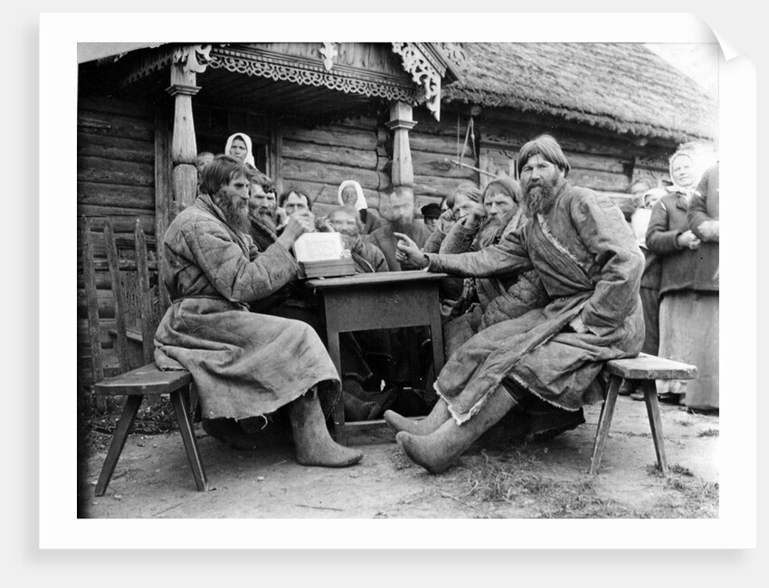 Meeting of Russian Peasant Elders in a Mirskoi Skhod by Russian Photographer