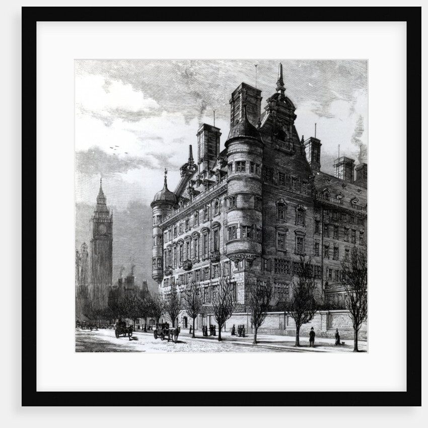 The New Police Offices on the Victoria Embankment by English School
