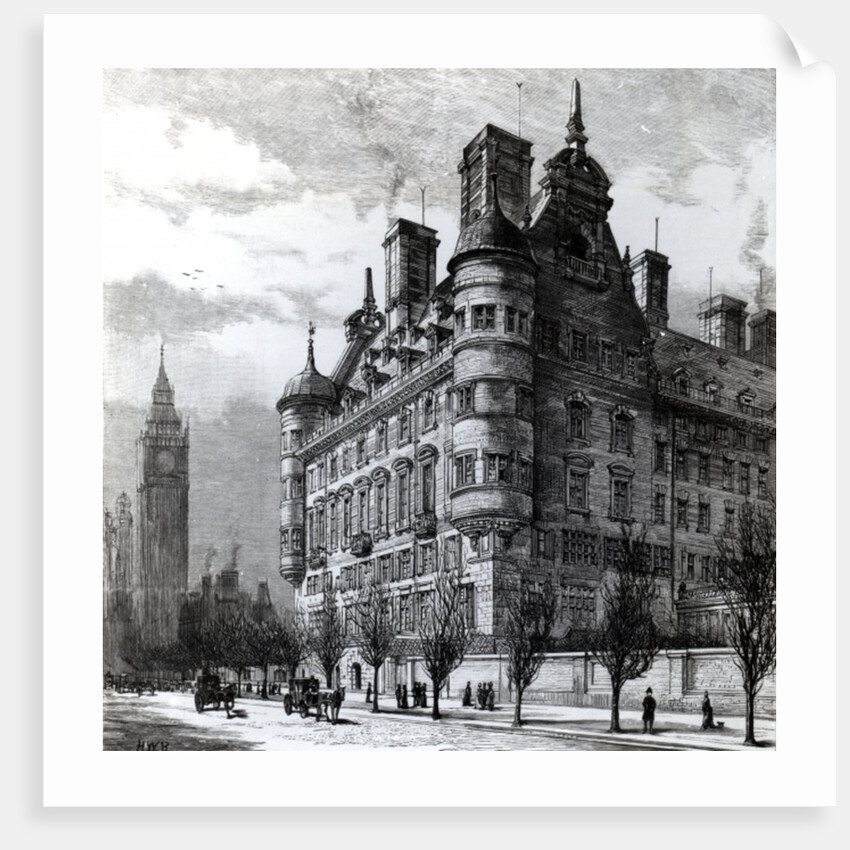 The New Police Offices on the Victoria Embankment by English School