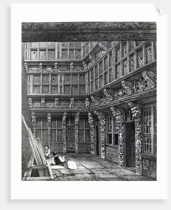 A Magnificent Mansion lately standing in Hart Street, Crutched Friars, published in Smith's 'Ancient Topography of London', 1815 by John Thomas Smith