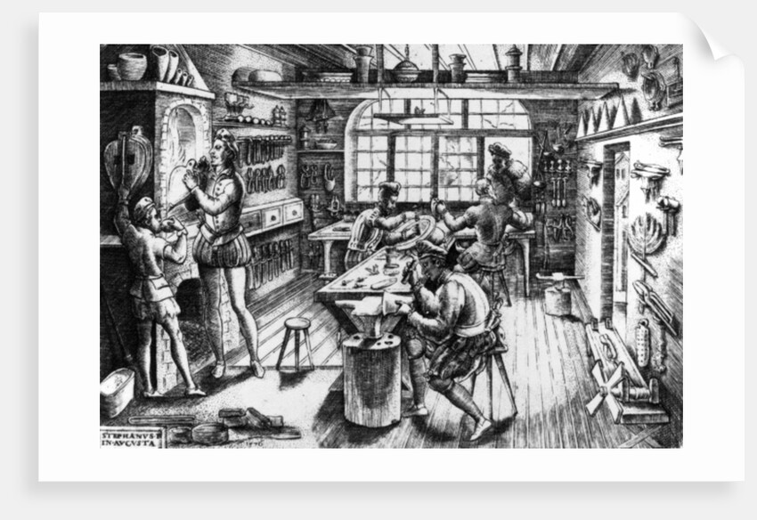 Goldsmith's Workshop by Etienne Delaune
