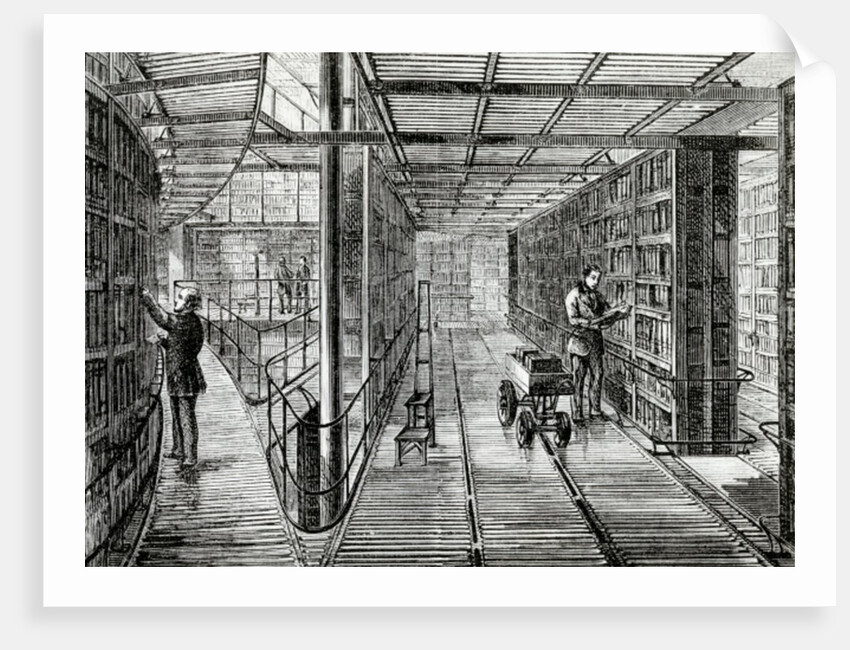 The Book-Cases at the British Museum by English School