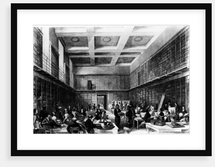 The Sixth Reading Room of The British Museum, published in 'London Interiors', 1841 by Thomas Hosmer Shepherd