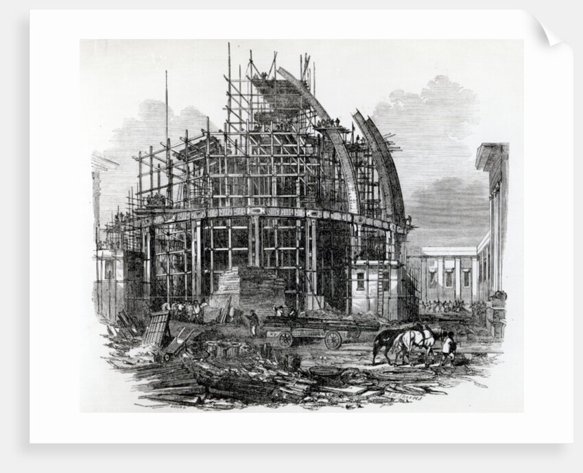 The New Reading-Room at the British Museum, in course of construction by English School