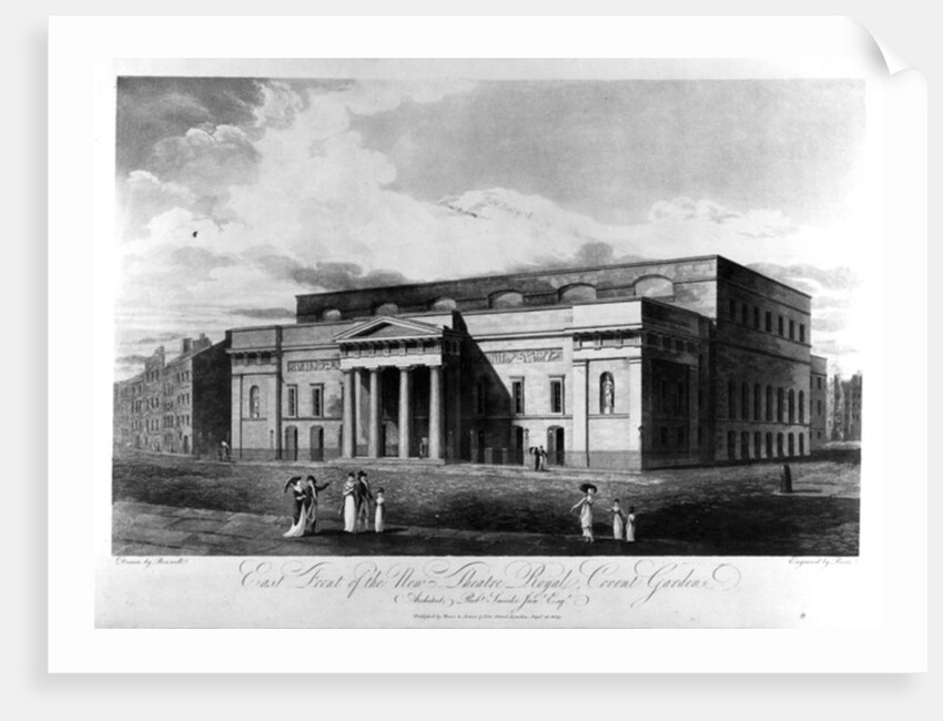 East Front of the New Theatre Royal, Covent Garden by John Hodges Benwell