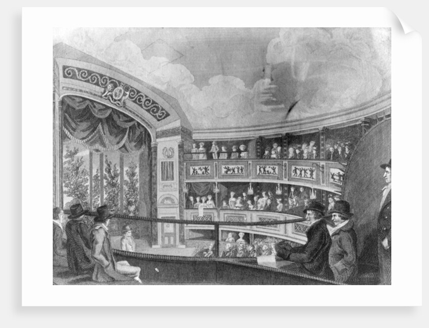 The Interior of the Olympic Theatre near Drury Lane, engraved by Henry Richard Cook, 1816 by Robert Blemell (after) Schnebbelie