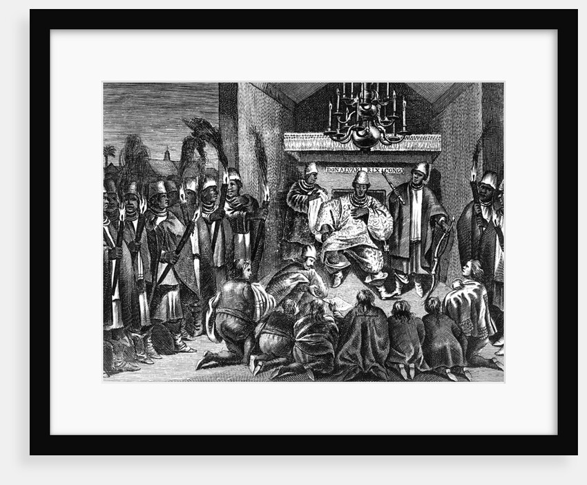 King Alvaro I of Kongo receiving the Dutch ambassadors by Dutch School