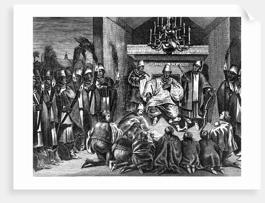 King Alvaro I of Kongo receiving the Dutch ambassadors by Dutch School