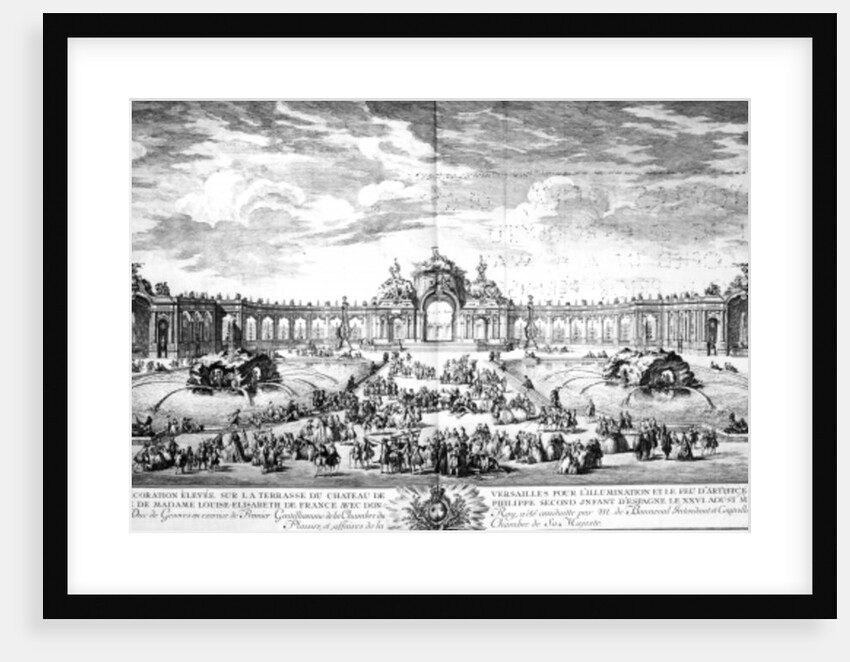 Perspective view of the terrace at Versailles on the occasion of the marriage of Louise Elisabeth of France with Philip of Spain in 1739 by Charles Nicolas II Cochin