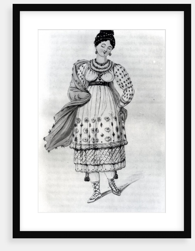 A lady of Lima in her wedding dress by English School