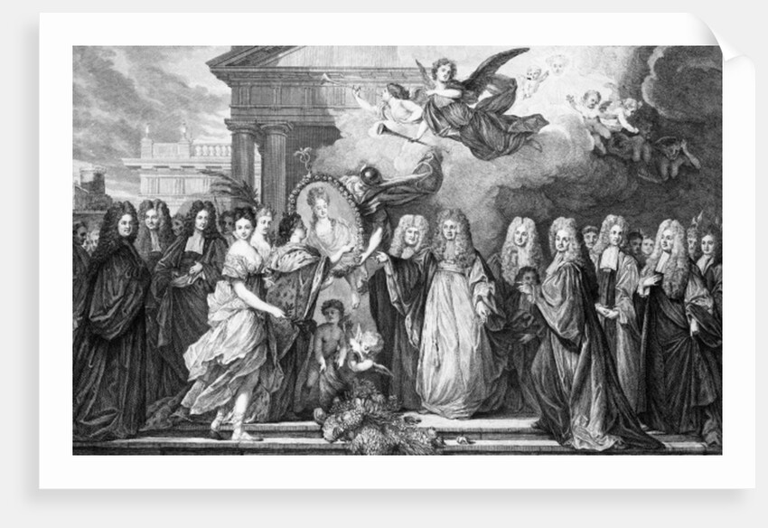 The Marriage of Louis de Bourgogne with Marie Adelaide of Savoy, engraved by Denis Nee, c.1770 by Nicholas de (after) Largilliere