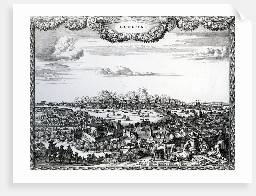 The Great Fire of London by English School