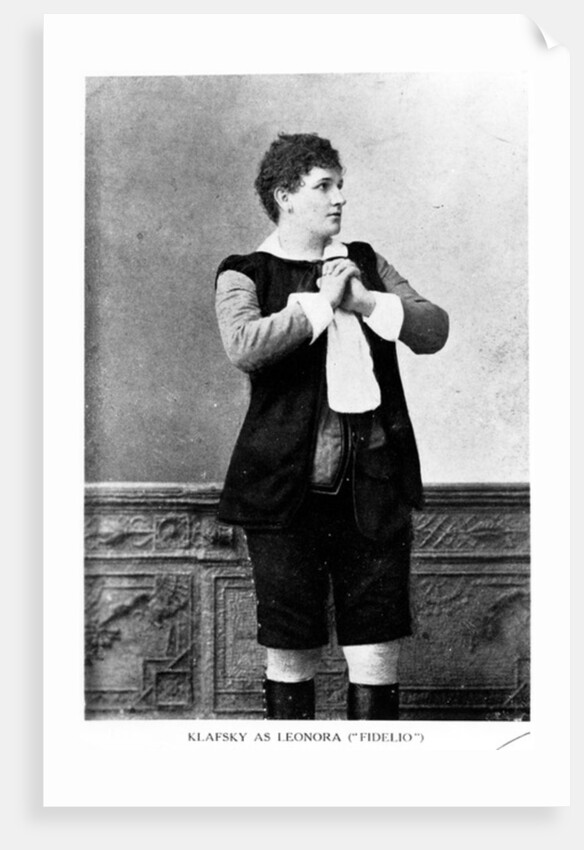 Katherina Klafsky as Leonora from 'Fidelio', 1892 by English Photographer