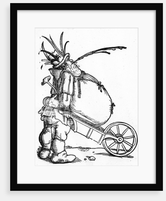 A Fat Man and a Wheelbarrow by Hans Weiditz