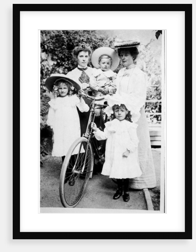 Family Group with Bicycle, c.1890s by English Photographer