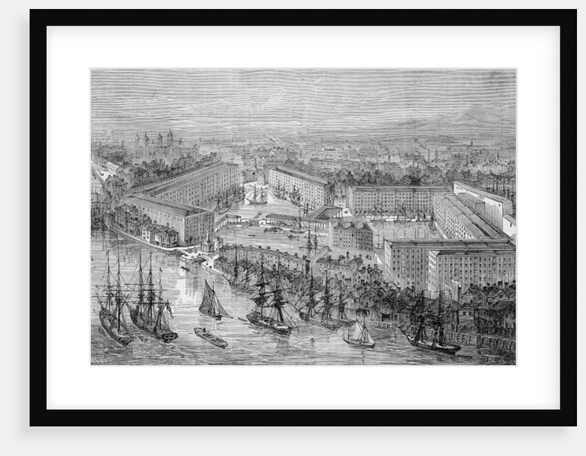 St. Katherine's Docks, London, published in 'The Illustrated London News', 1871 by English School