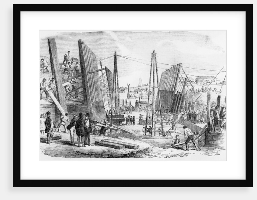 The New Victoria Dock Works, Plaistow Marches, published in 'The Illustrated London News' September 9 1854 by English School