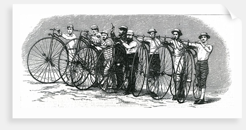 Bicycle Race from Bath to London - The Start by English School