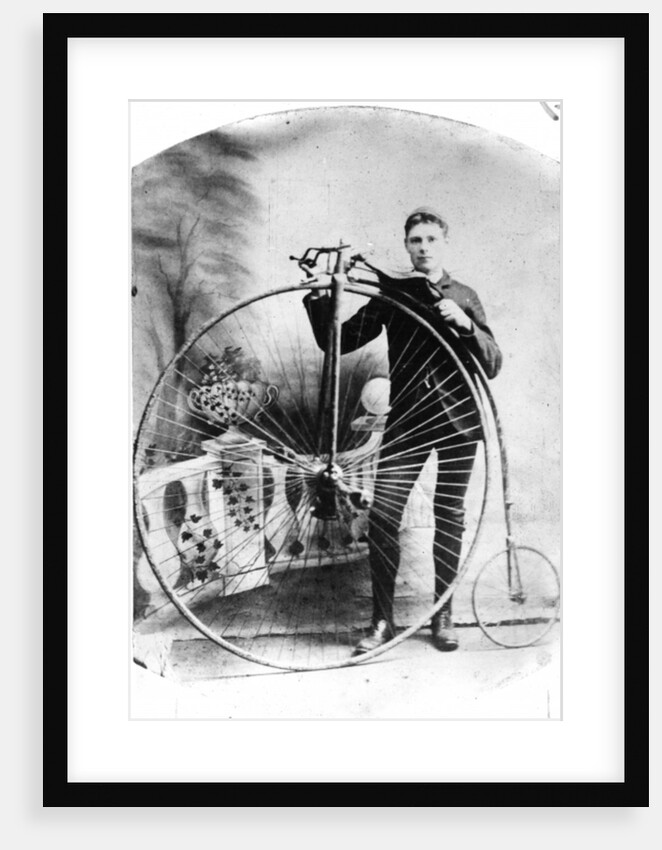 Young Man with a Penny-Farthing, c.1870s by English Photographer