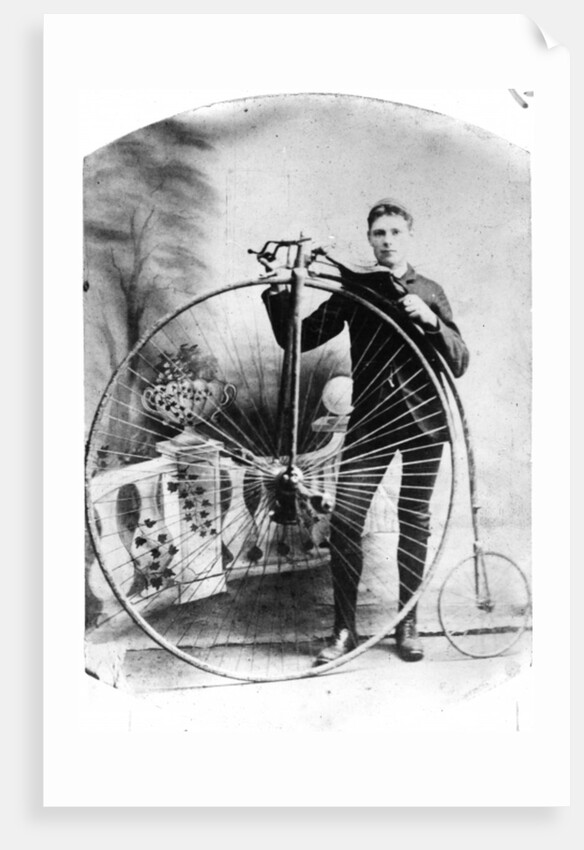 Young Man with a Penny-Farthing, c.1870s by English Photographer