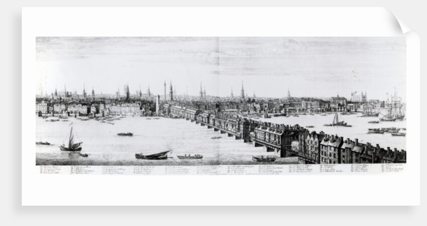 West Front of London Bridge, 1749 by Nathaniel and Samuel Buck