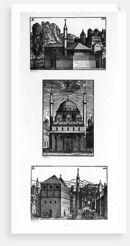 Streets and mosques in Constantinople, 1570 by Melchior Lorck