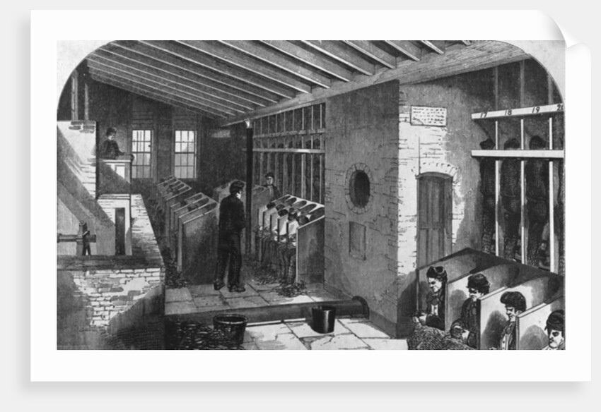 Tread-Wheel and Oakum-Shed at the City Prison, Holloway by English School